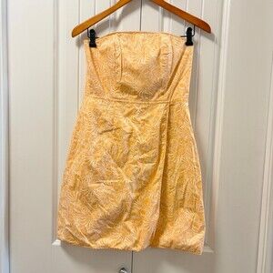 Vineyard Vines Seaside Shells Strapless Dress Orange – 2